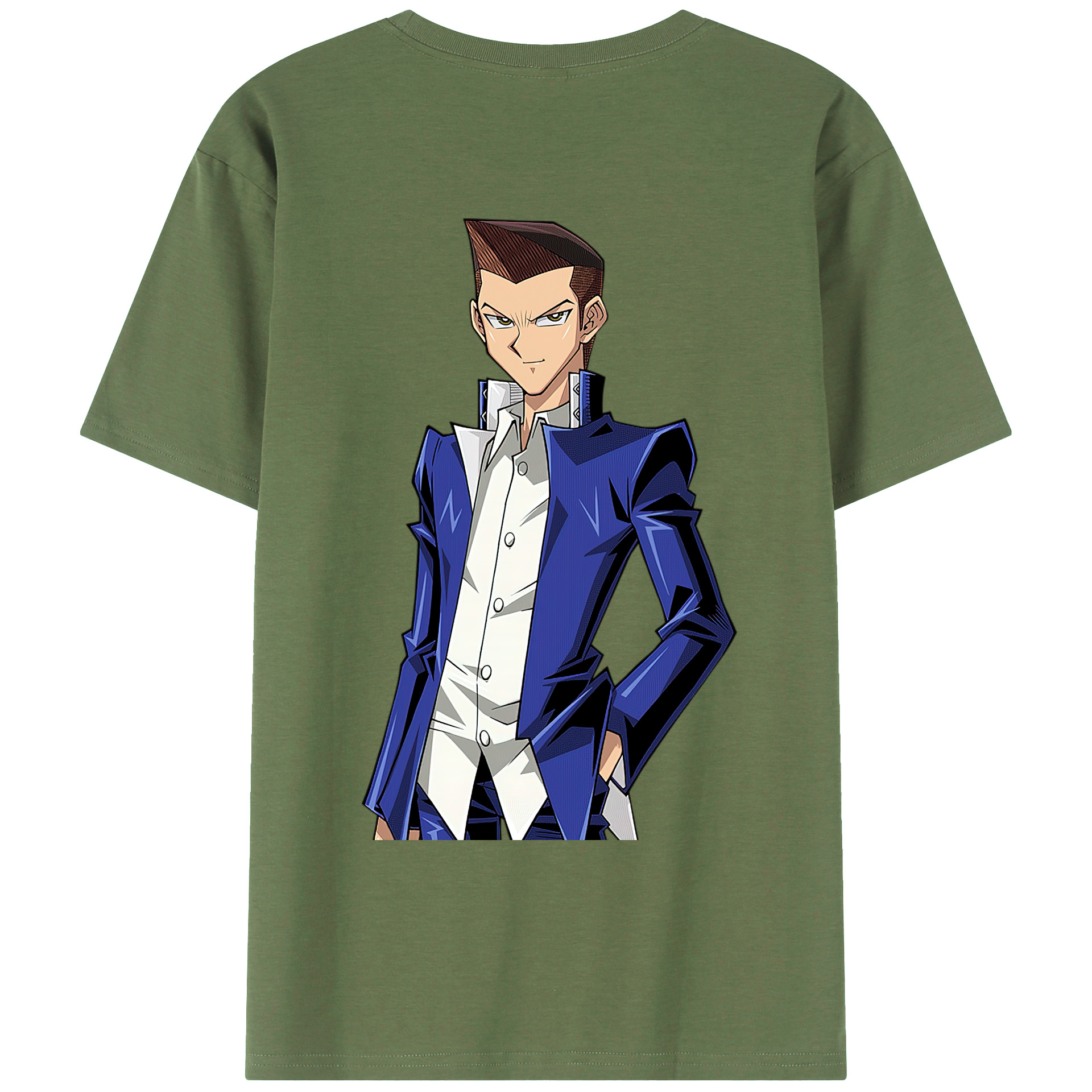 （画像用） 遊☆戯☆王 Yu-Gi-Oh! 綿100％ メンズ半袖Tシャツ（バックプリント） 通気性